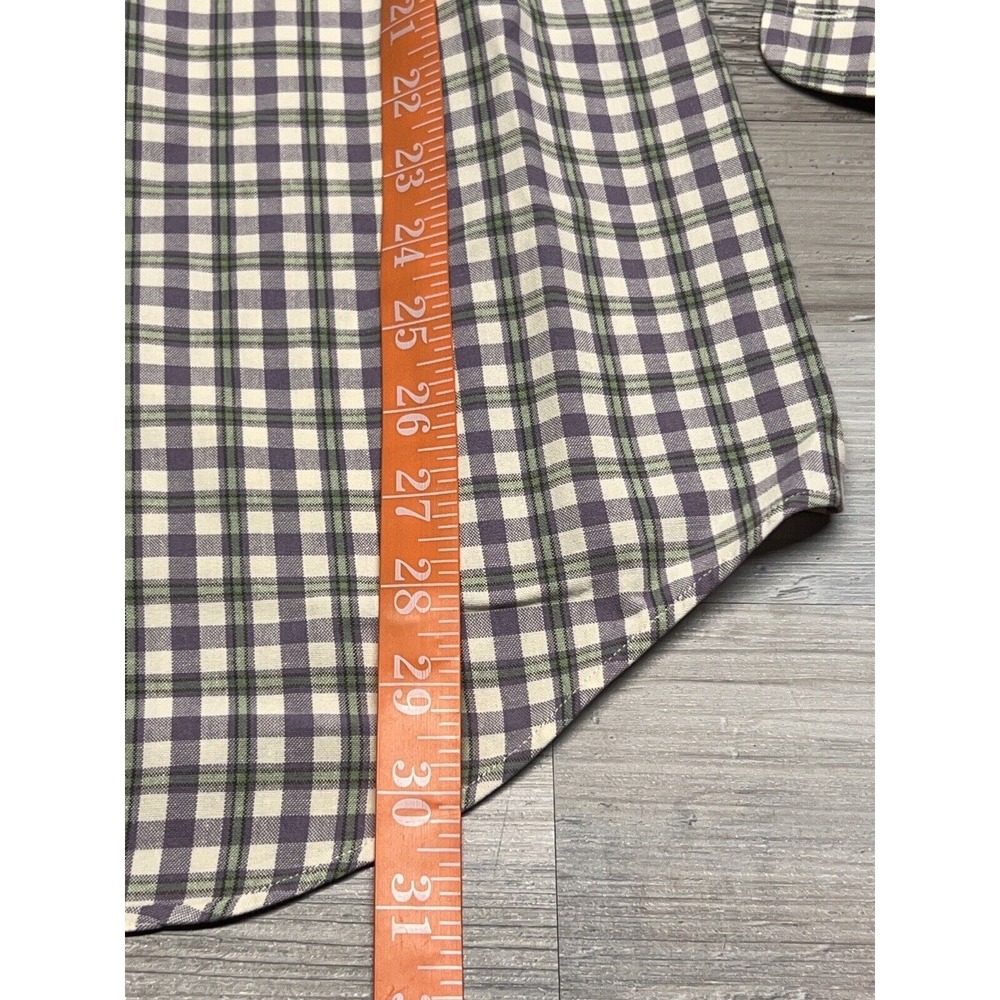 Ralph Lauren Mens Button Down Shirt Blake Cotton Purple Green Check Plaid Size L - Picture 7 of 7